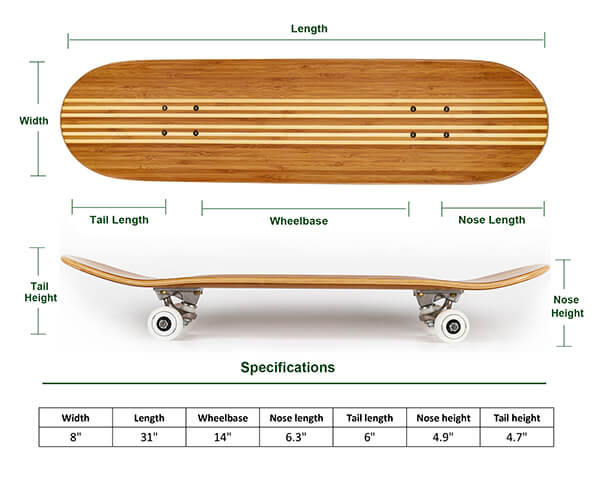 Details about   Bamboo Longboard Skateboard Complete Cruiser Bamboo Maple Hybrid 